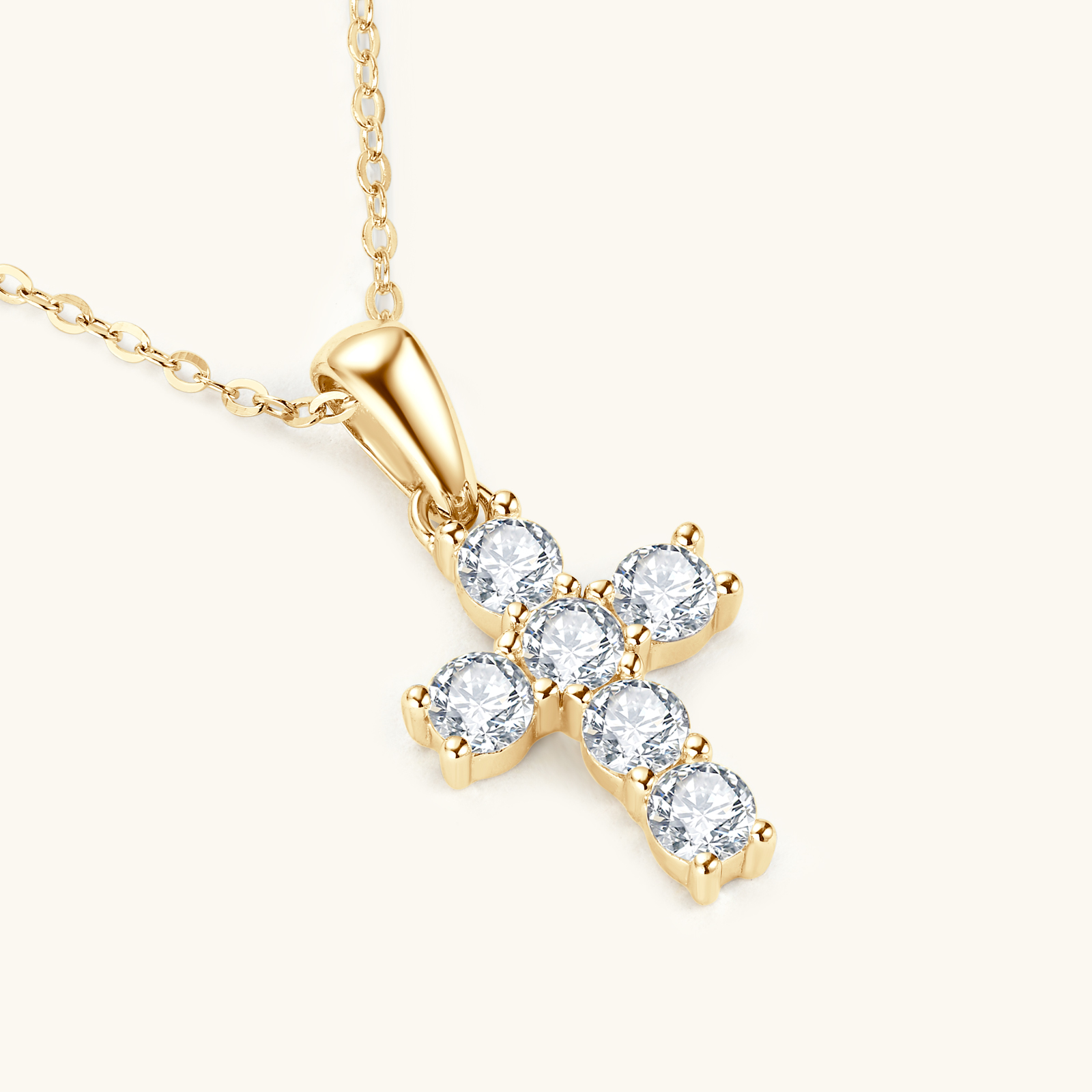 Abestecom 14K Gold Plated Four - Cross Pendant Necklace Gold review and price