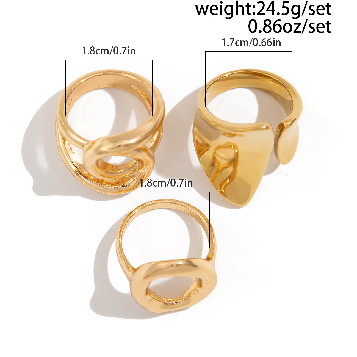 DIEZI 3pcs/set New Punk Fashio - Vintage Punk Knuckle Rings Set review and price