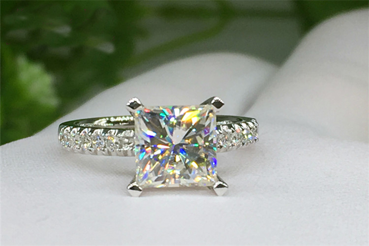 Custom Solid 10K Au417 White G - Moissanite Engagement Ring 1 Carat review and price
