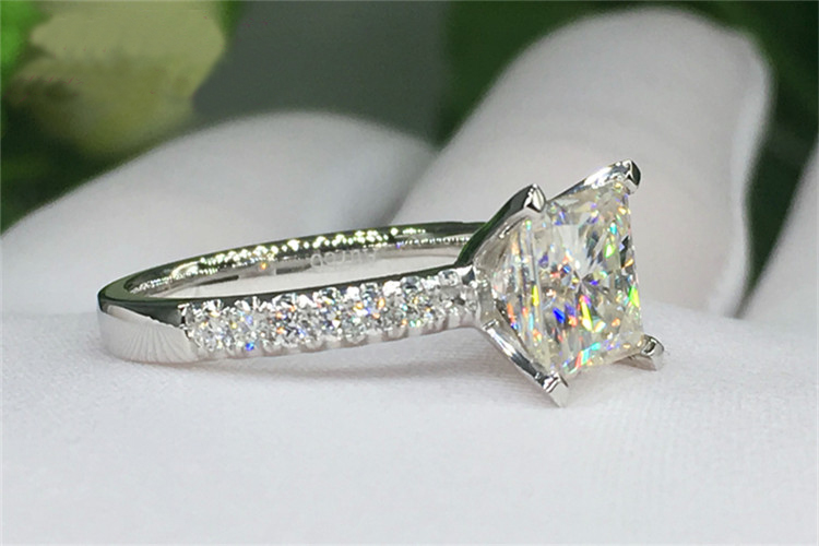 Custom Solid 10K Au417 White G - Moissanite Engagement Ring 1 Carat review and price