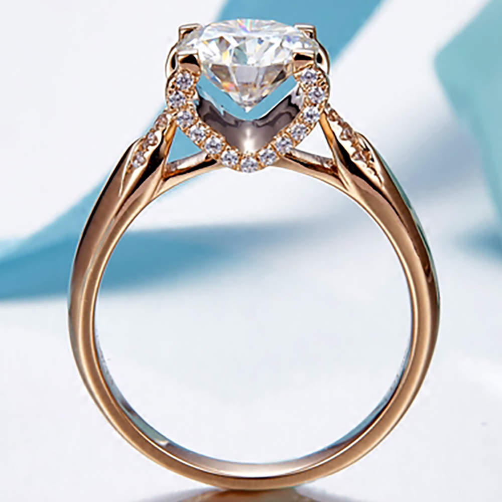 Custom Solid 18K Au750 White G - Moissanite Engagement Ring 1 Carat review and price