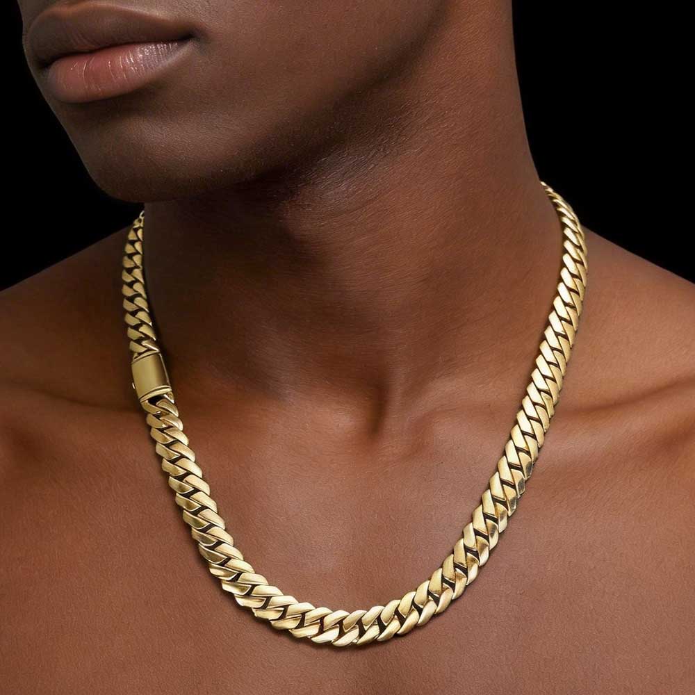 ESKEEM High Polished Monaco Ch - Cuban Link Chain 12Mm review and price