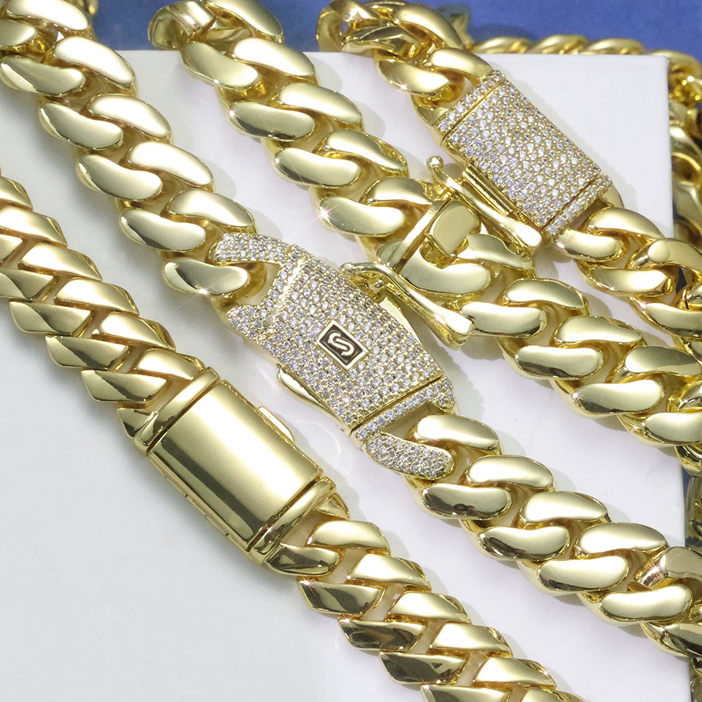 ESKEEM High Polished Monaco Ch - Cuban Link Chain 12Mm review and price