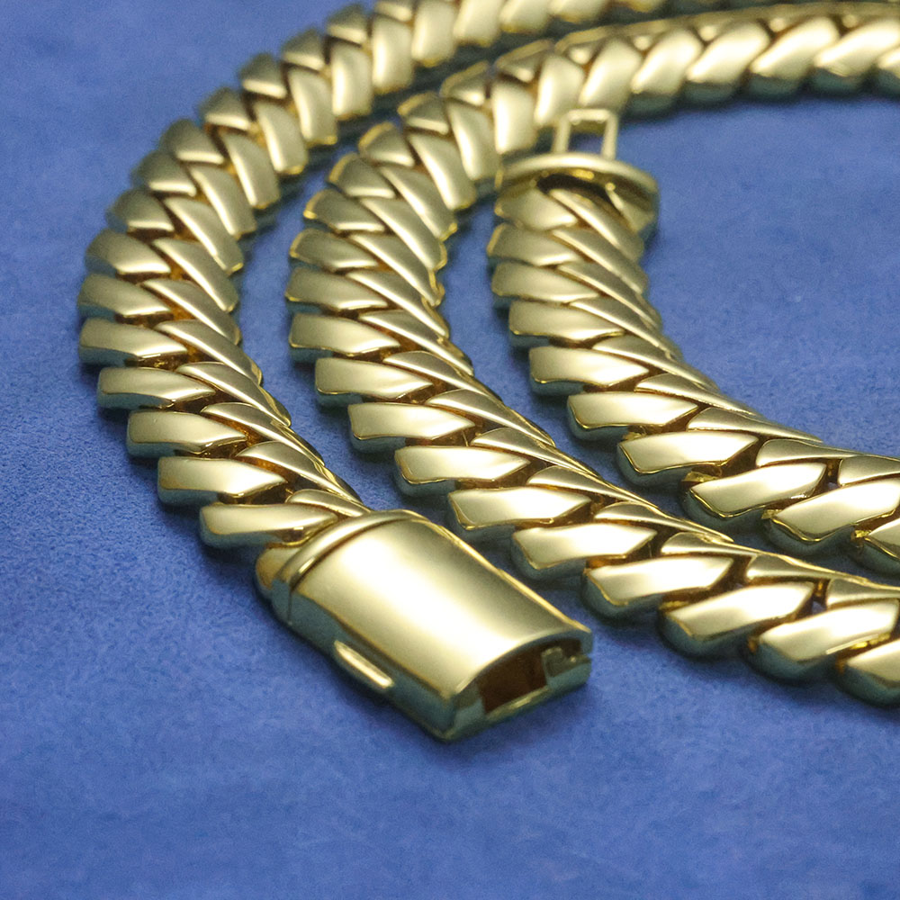 ESKEEM High Polished Monaco Ch - Cuban Link Chain 12Mm review and price