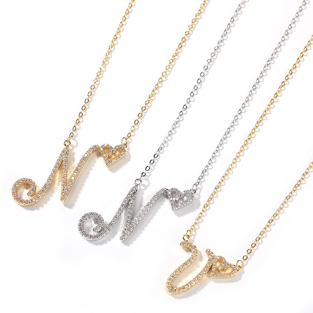 Personalized Script Initial Ne - Initial Letter Necklace 18K Gold review and price
