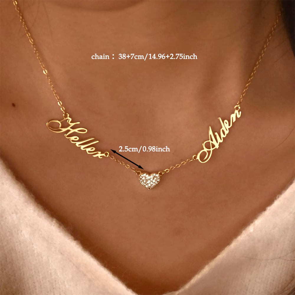Custom Two Name Necklace For W - Custom Name Necklace Stainless Steel review and price