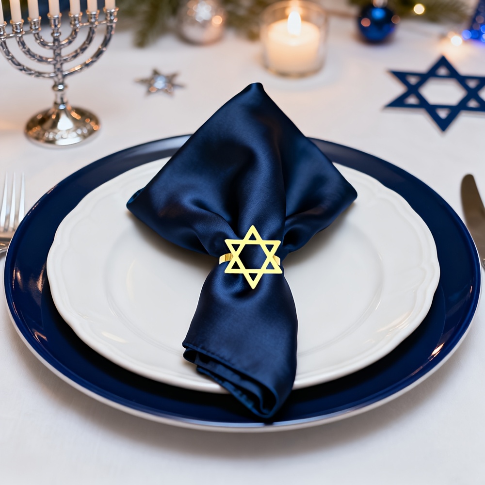 6Pcs Hanukkah Menorah Napkin R - Rings review and price