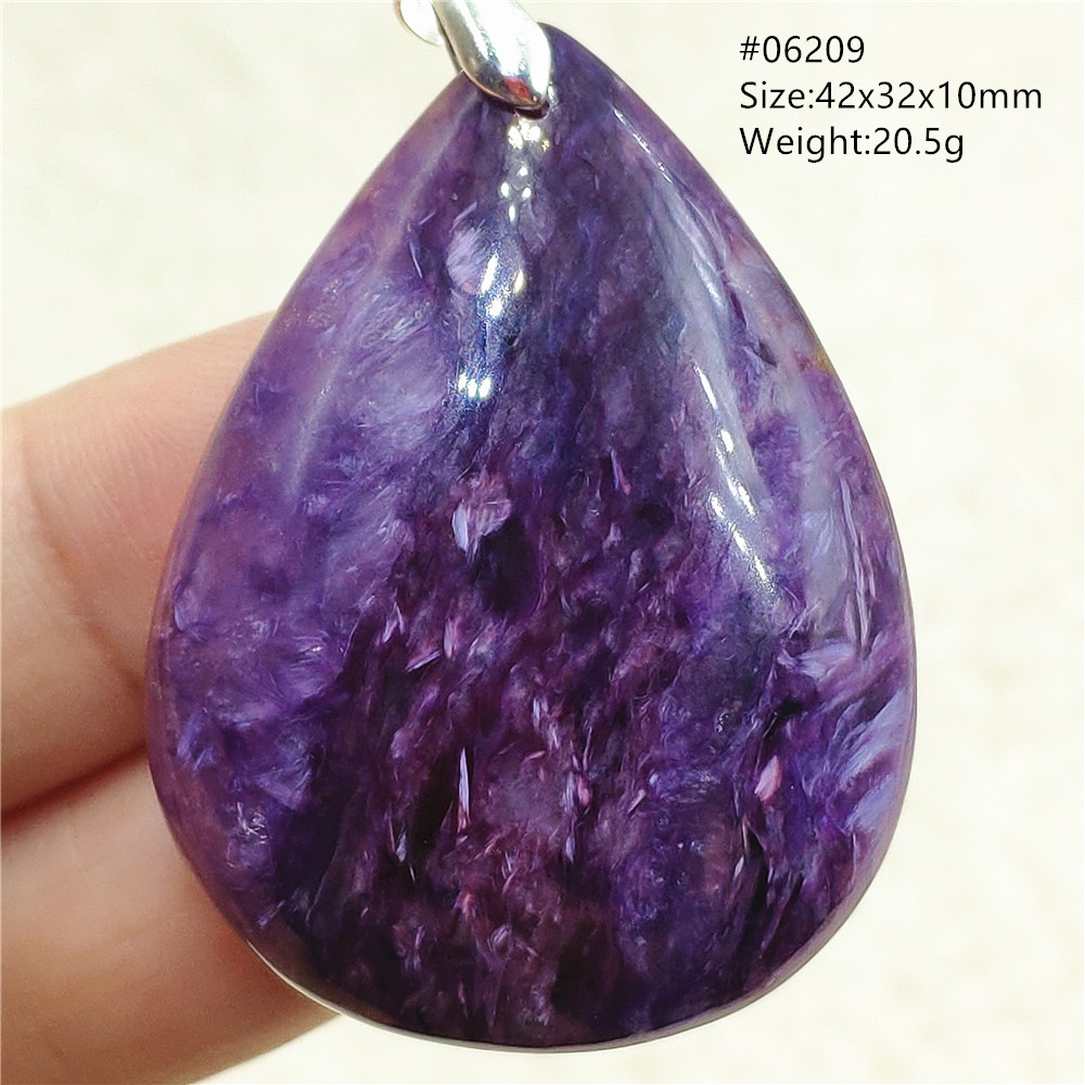 Natural Purple Charoite Water  - 925 Sterling Silver Chain Necklace Men review and price