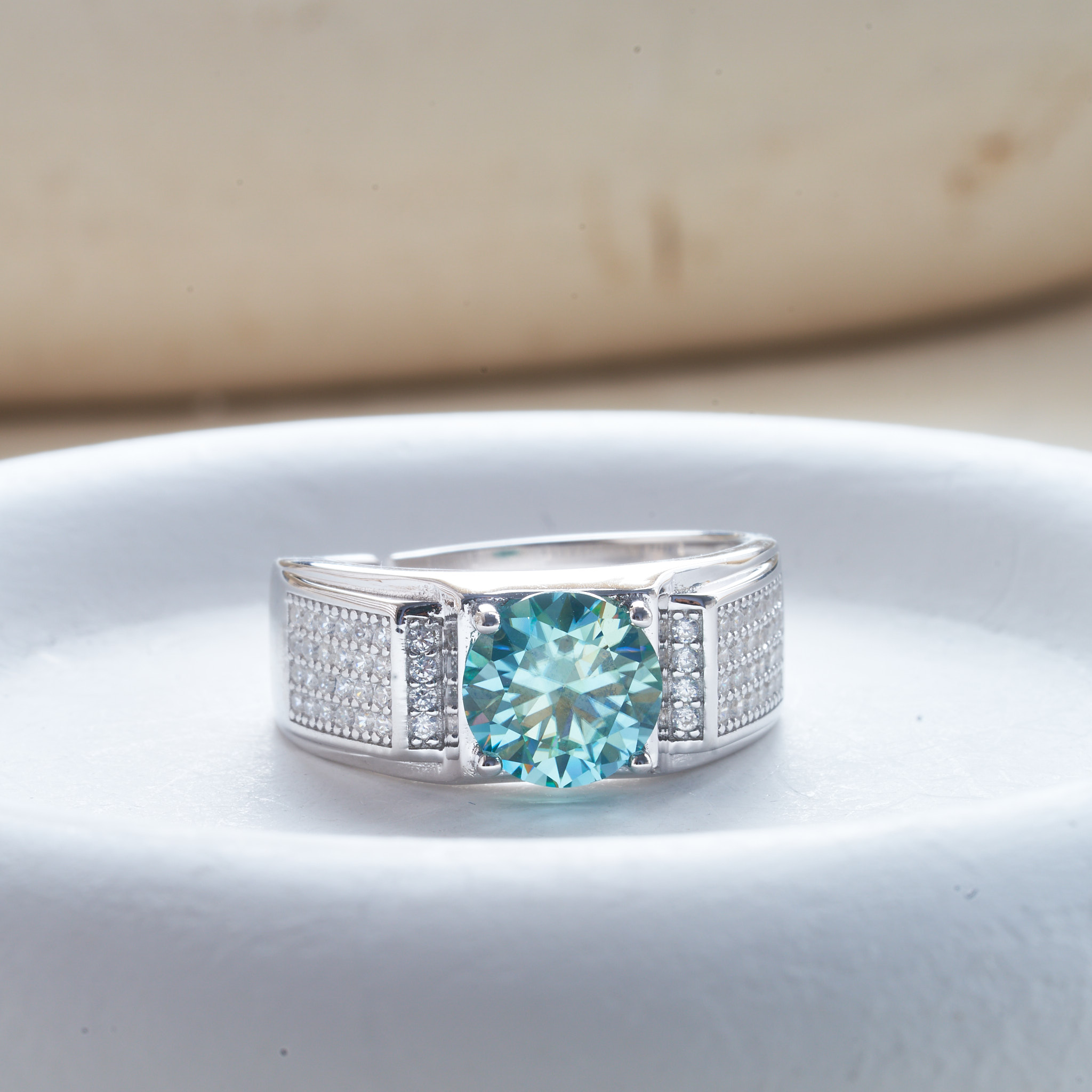 1 carat natural blue color moi - Moissanite Engagement Ring 1 Carat review and price