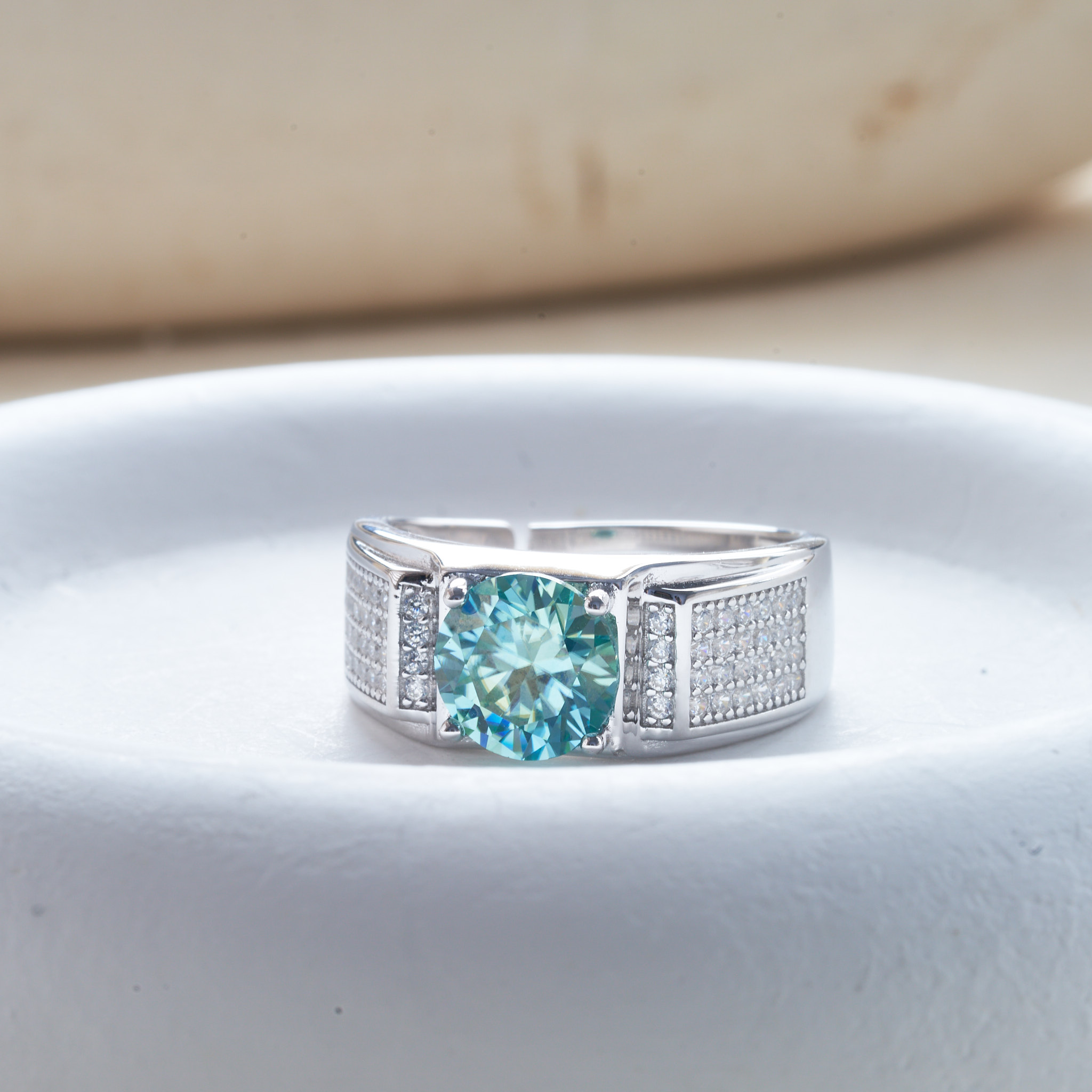1 carat natural blue color moi - Moissanite Engagement Ring 1 Carat review and price