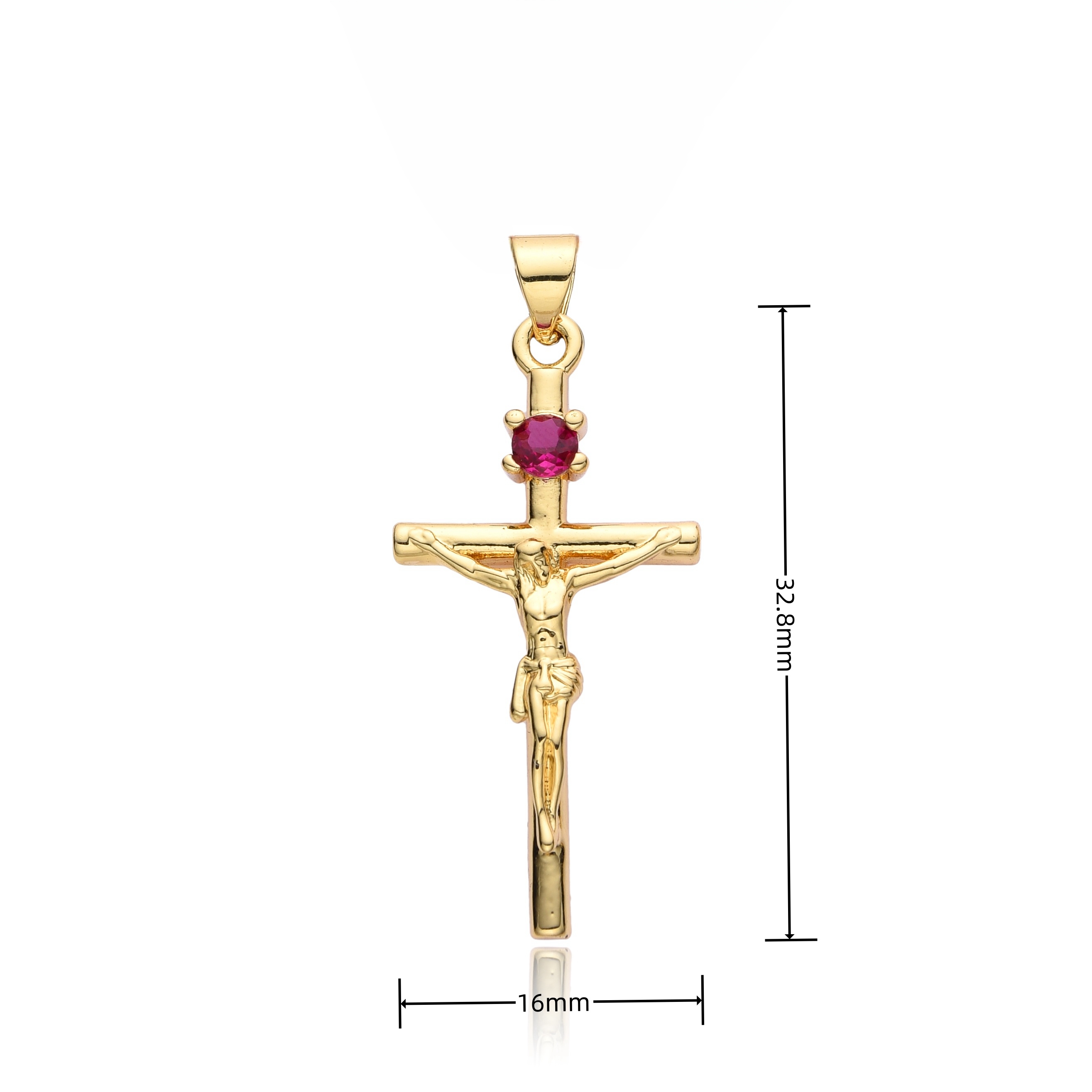 Fashion Micro-inlaid Zircon Cr - Cross Pendant Necklace Gold review and price