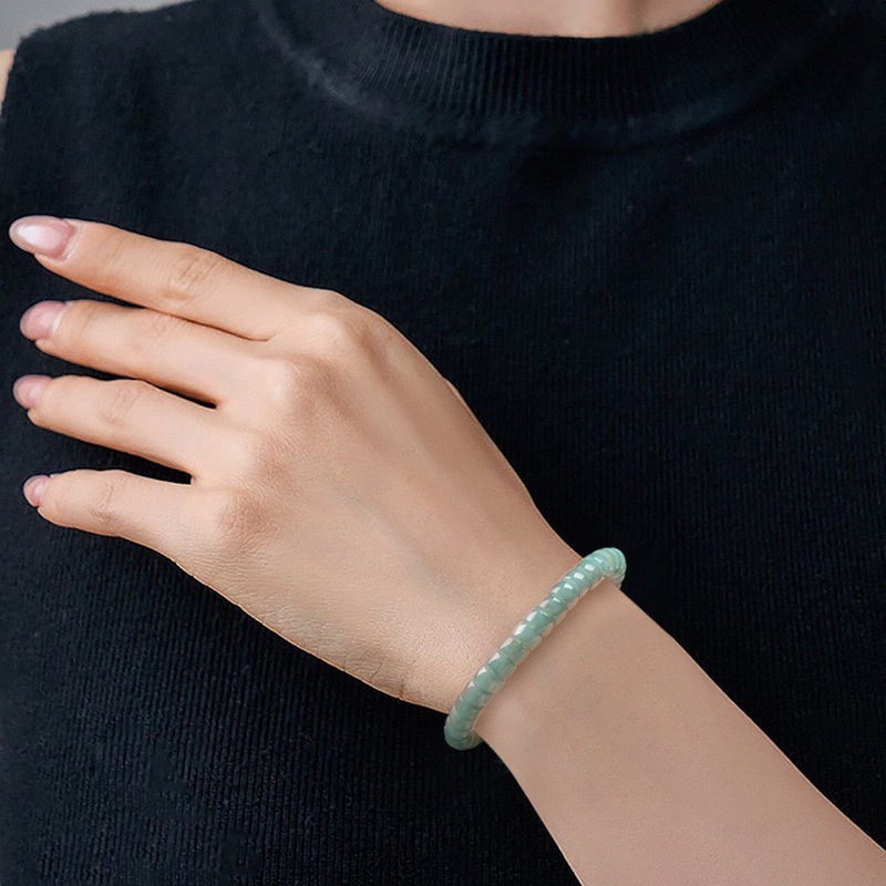 Natural Grade A Jadeite Blue W - Bracelets review and price