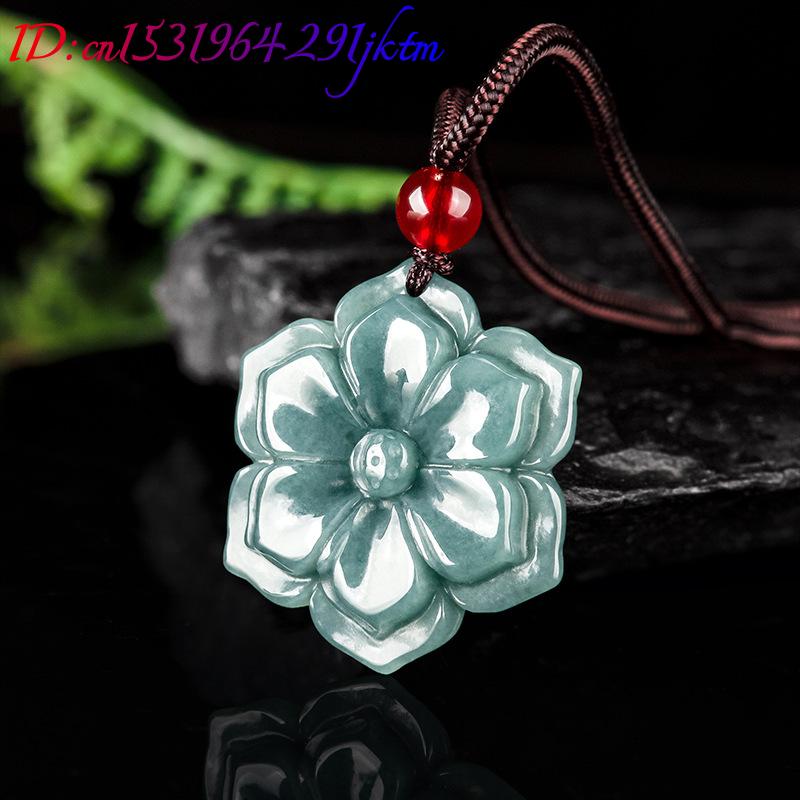 Burmese Jadeite Flower Pendant - Necklaces review and price