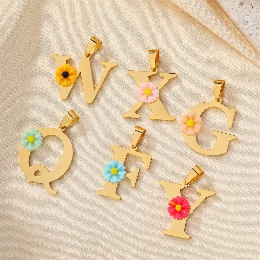 Personalized Daisy Initial Let - Initial Letter Necklace 18K Gold review and price