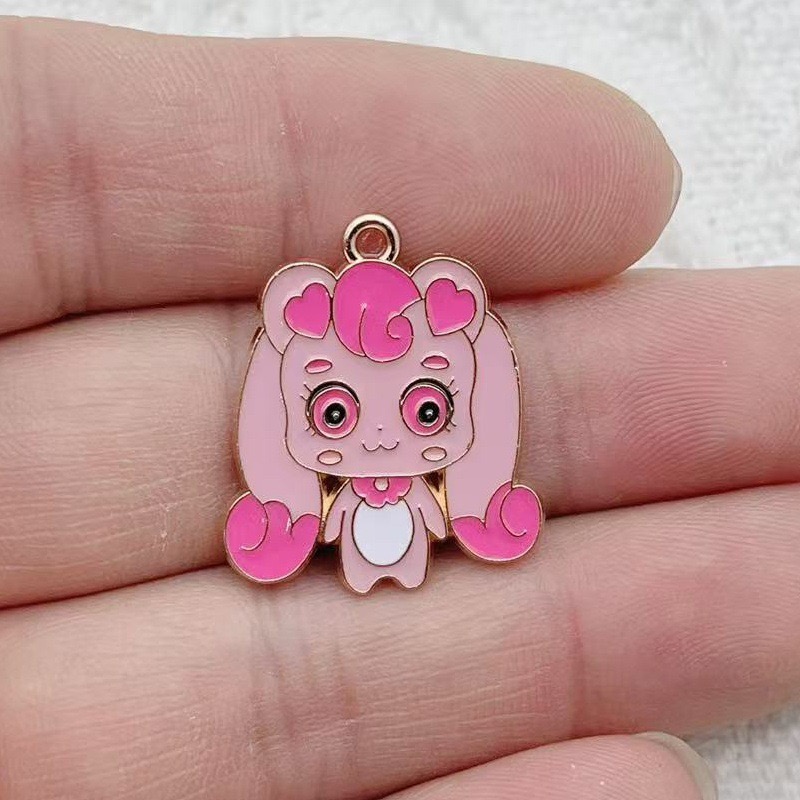 10pcs Cartoon Cute Drip Oil Al - Earrings review and price