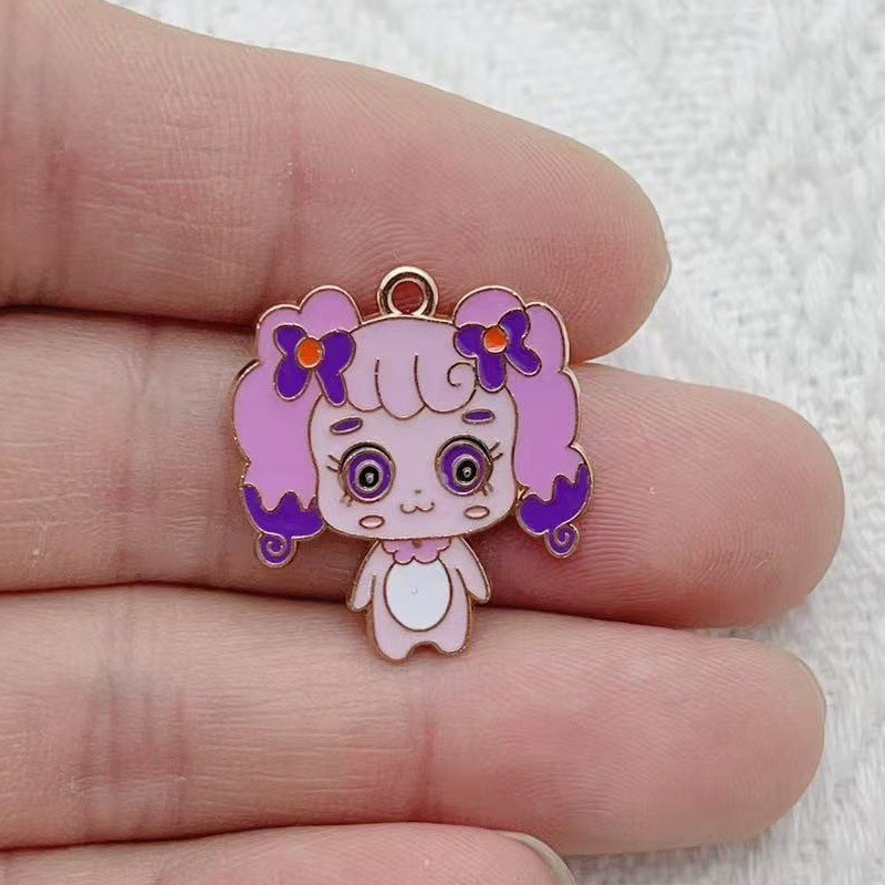 10pcs Cartoon Cute Drip Oil Al - Earrings review and price