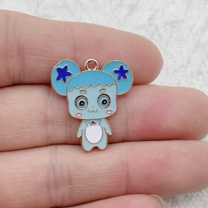 10pcs Cartoon Cute Drip Oil Al - Earrings review and price