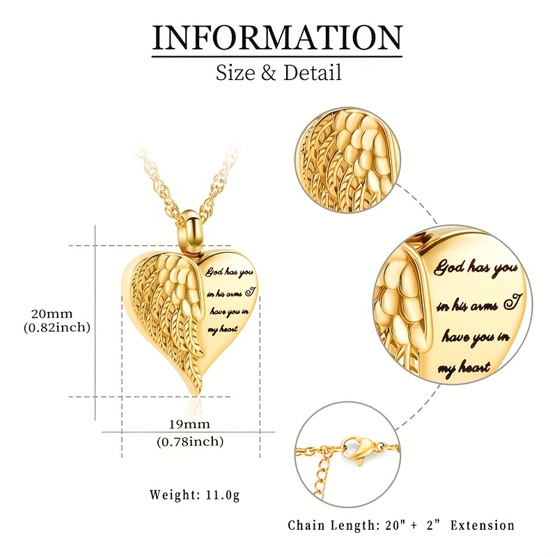 Love Heart Urn Necklace for As - Heart Locket Necklace Photo review and price