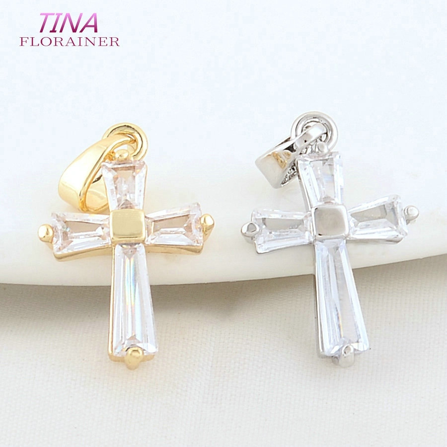 6PCS 12*18MM 14K Gold Color Br - Cross Pendant Necklace Gold review and price