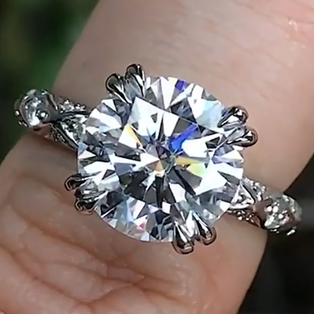 Custom Real Platinum PT950 Wom - Moissanite Engagement Ring 1 Carat review and price