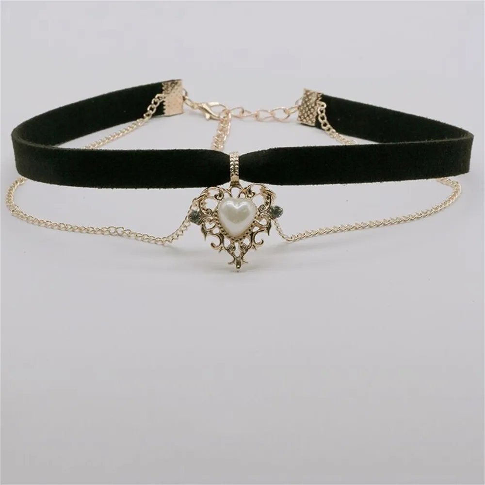 Vintage Velvet Chain Choker Ne - Pearl Choker Necklace Vintage review and price