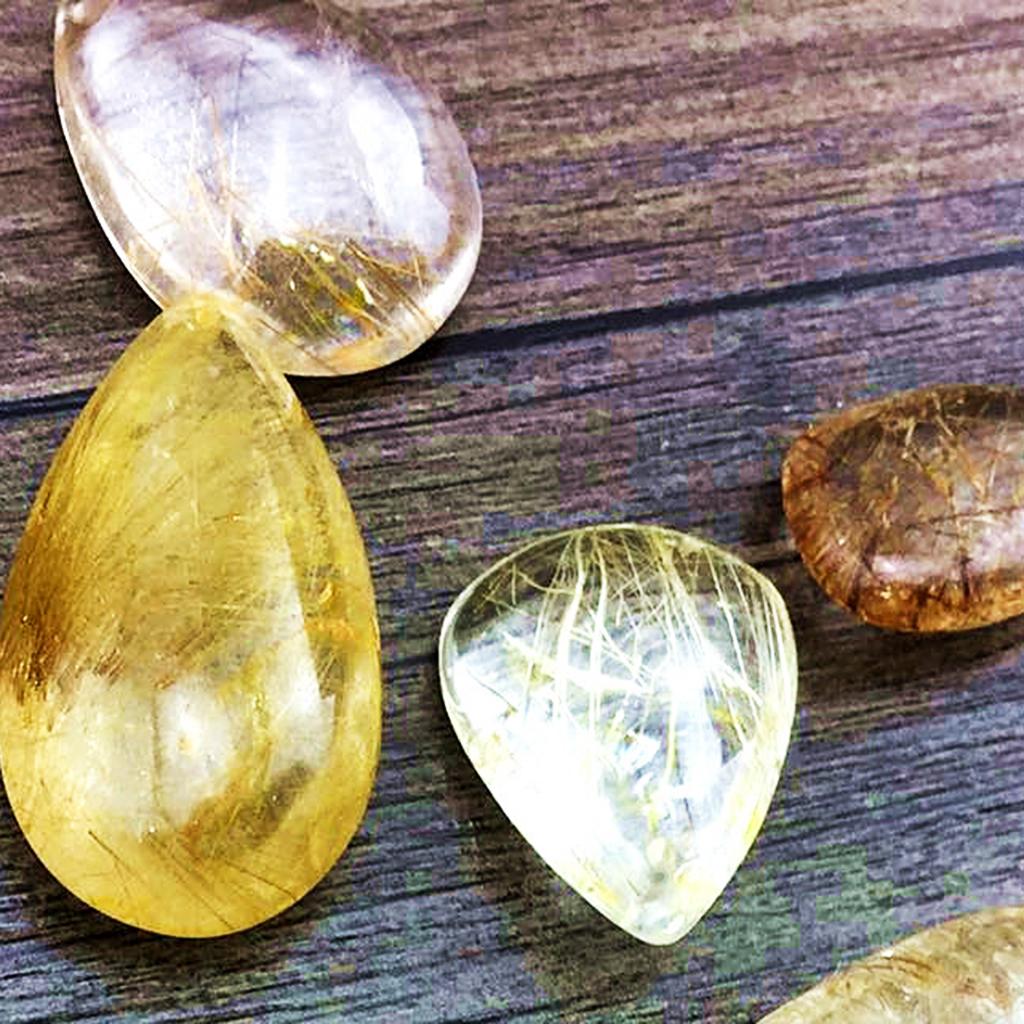 Gold Rutilated Quartz Crystal  - Crystal Pendant Necklace Natural Stone review and price