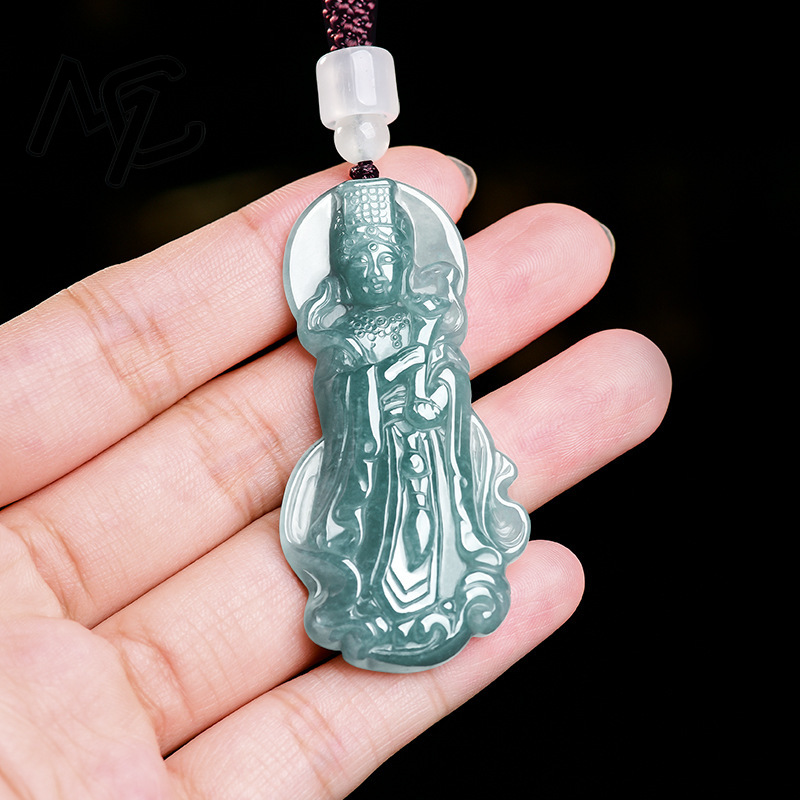 Natural Real Emerald Blue Wate - Necklaces review and price