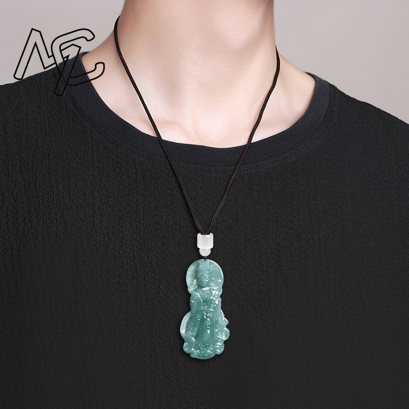 Natural Real Emerald Blue Wate - Necklaces review and price