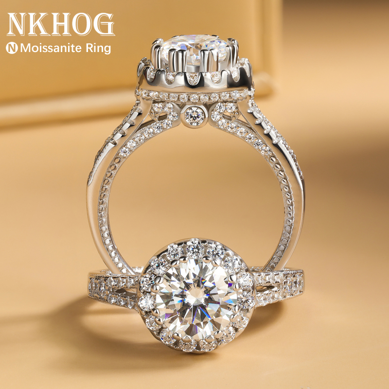 Real 2ct Moissanite Rings 925  - Moissanite Engagement Ring 1 Carat review and price