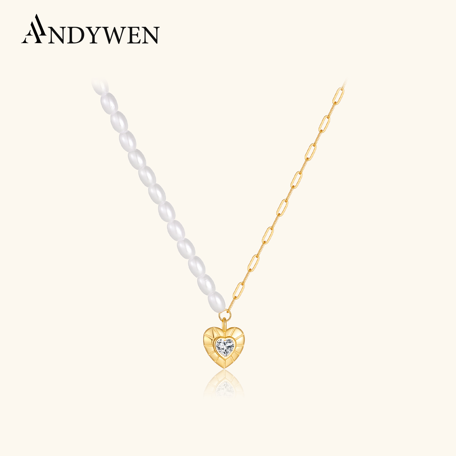 ANDYWEN 925 Sterling Silver As - Pearl Choker Necklace Vintage review and price