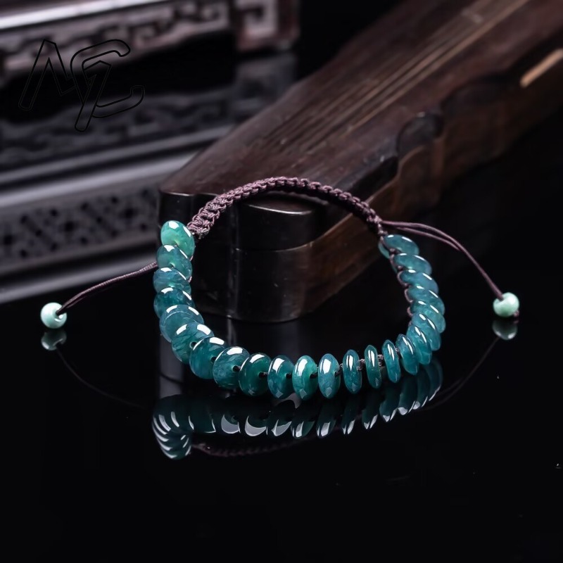 Natural Real Emerald Blue Wate - Bracelets review and price