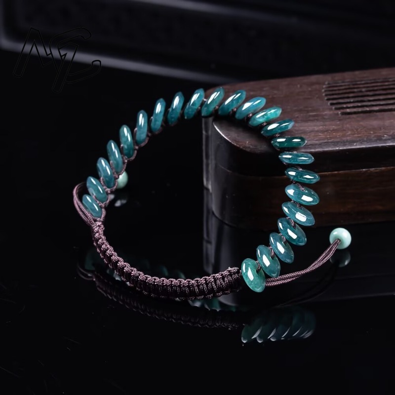 Natural Real Emerald Blue Wate - Bracelets review and price