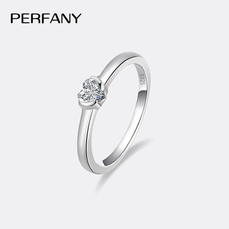 PERFANY 0.3CT Heart Cut Moissa - Moissanite Engagement Ring 1 Carat review and price