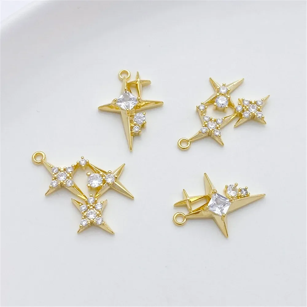 14K Gold-plated Micro-inlaid Z - Cross Pendant Necklace Gold review and price
