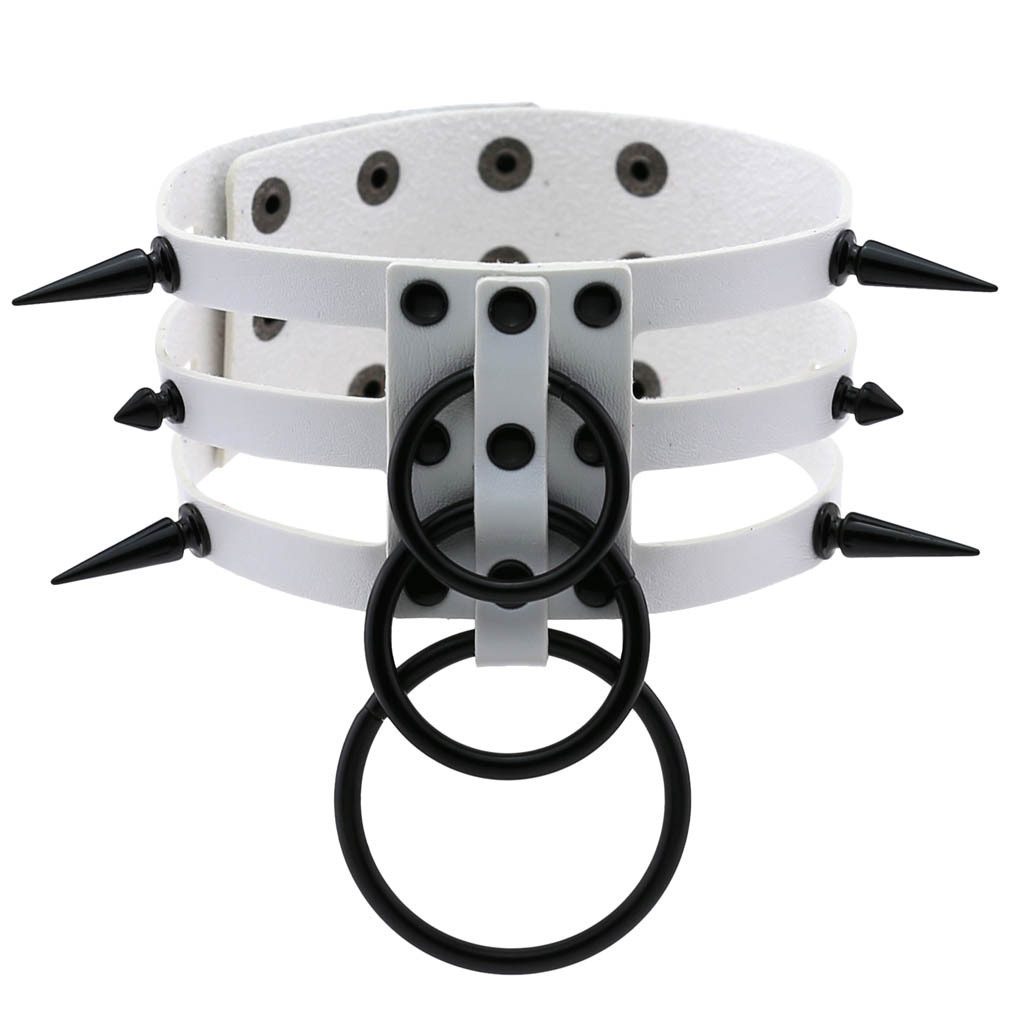 Fashion Women Men Black Rivet  - Goth Punk Spike Choker review and price