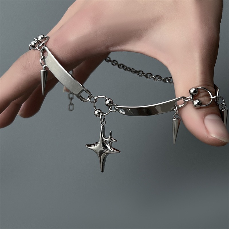 Hiphop Stainless Steel Punk St - Goth Punk Spike Choker review and price