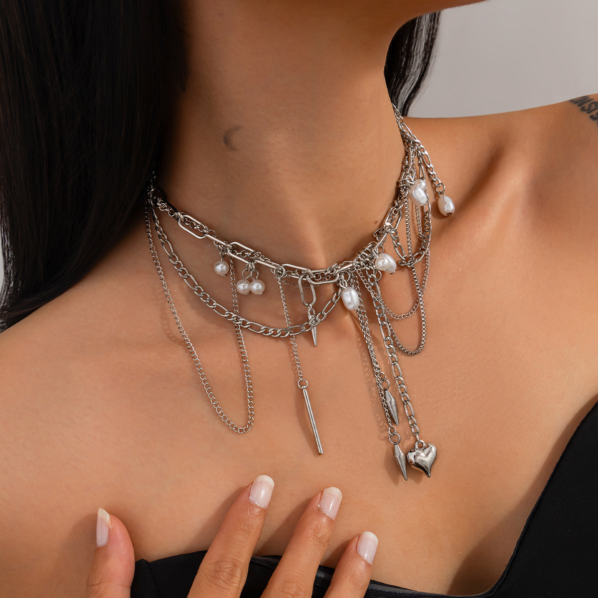 Vintage Irregular Imitation Pe - Pearl Choker Necklace Vintage review and price