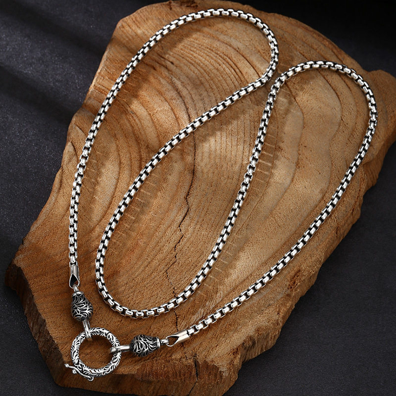 OUYADI 925 Sterling Silver Ret - 925 Sterling Silver Chain Necklace Men review and price