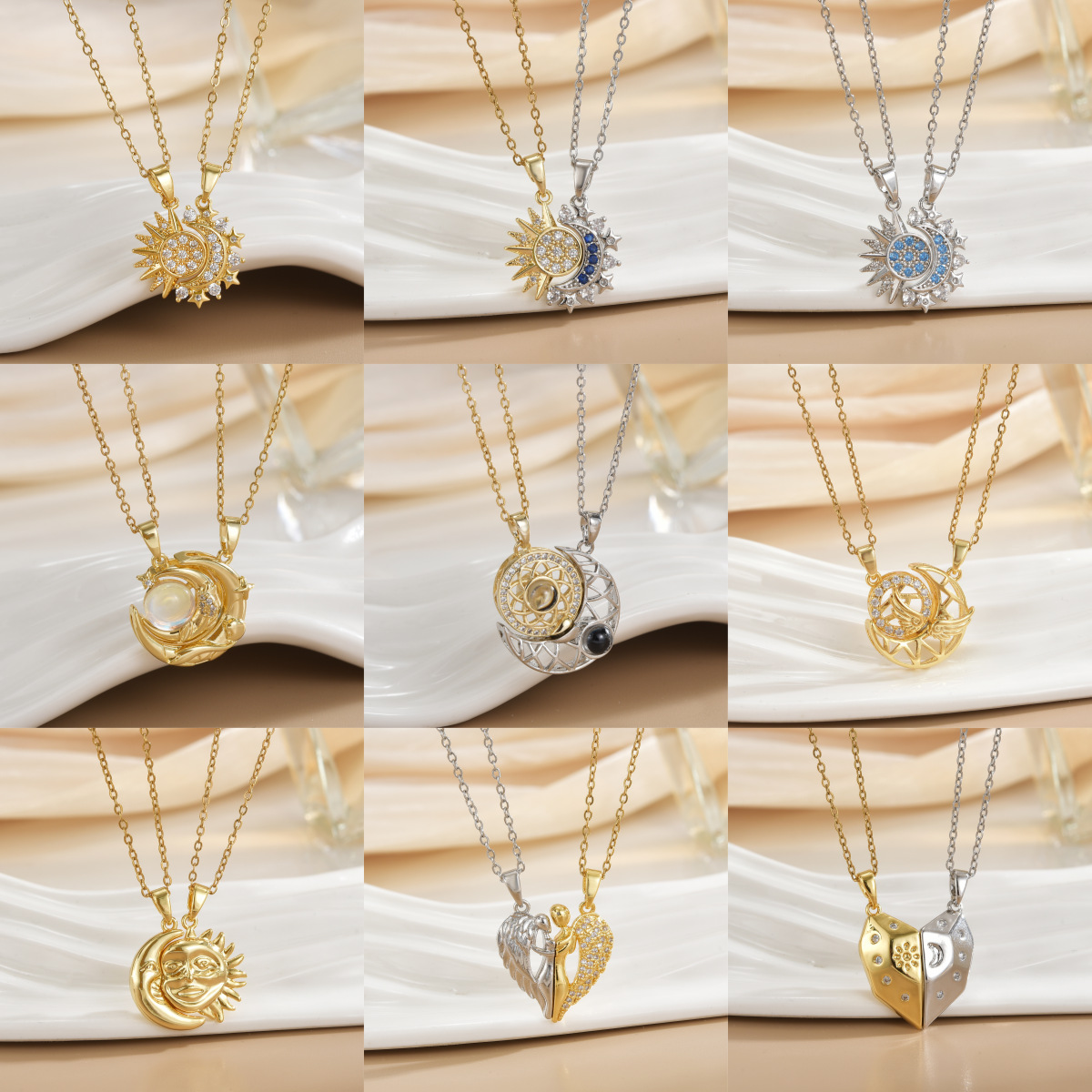 Couples Magnetic Necklaces Sun - Magnetic Couple Matching Necklaces review and price