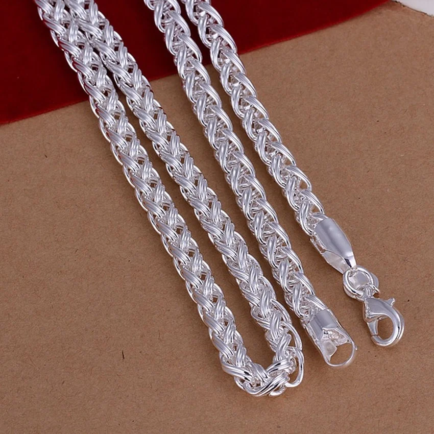 50cm 925 Sterling Silver 6MM N - 925 Sterling Silver Chain Necklace Men review and price
