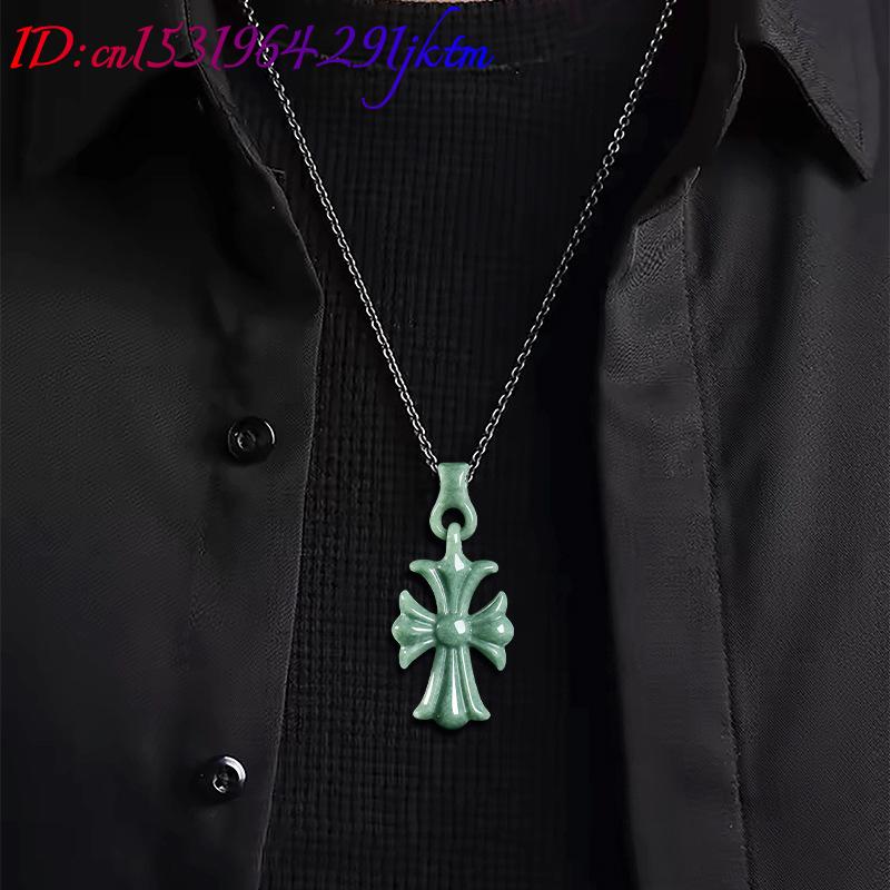 Natural Burmese Jadeite Cross  - Necklaces review and price
