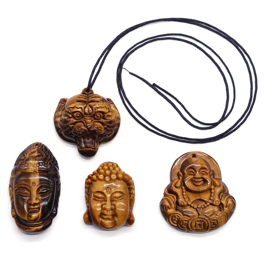 Natural Stones Tiger Eye Reiki - Crystal Pendant Necklace Natural Stone review and price