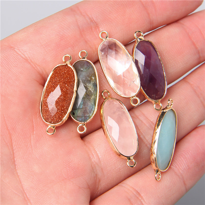 2pcs 10X26mm Natural Double Lo - Crystal Pendant Necklace Natural Stone review and price