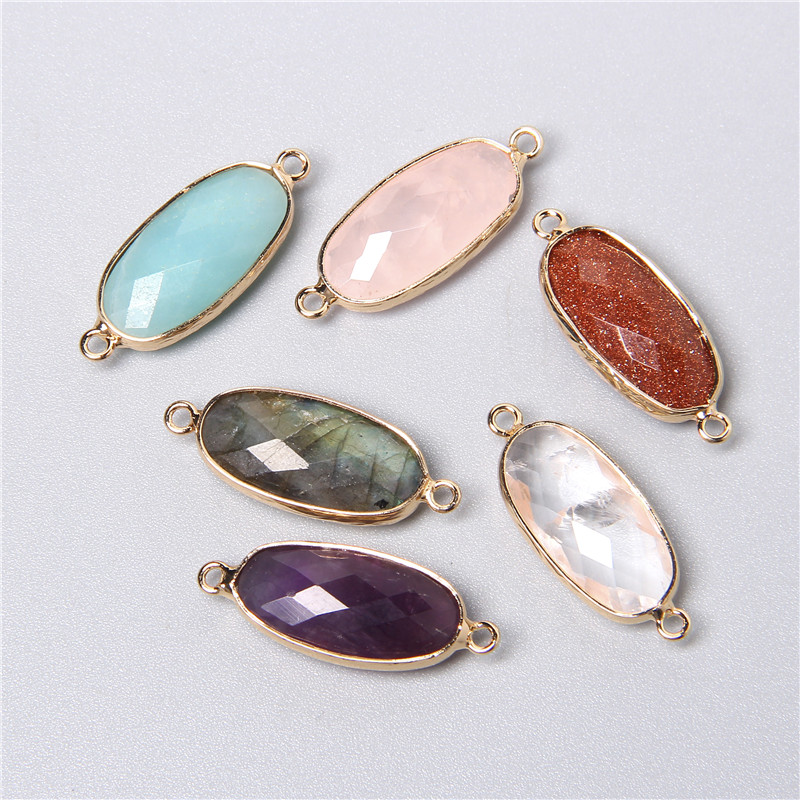 2pcs 10X26mm Natural Double Lo - Crystal Pendant Necklace Natural Stone review and price