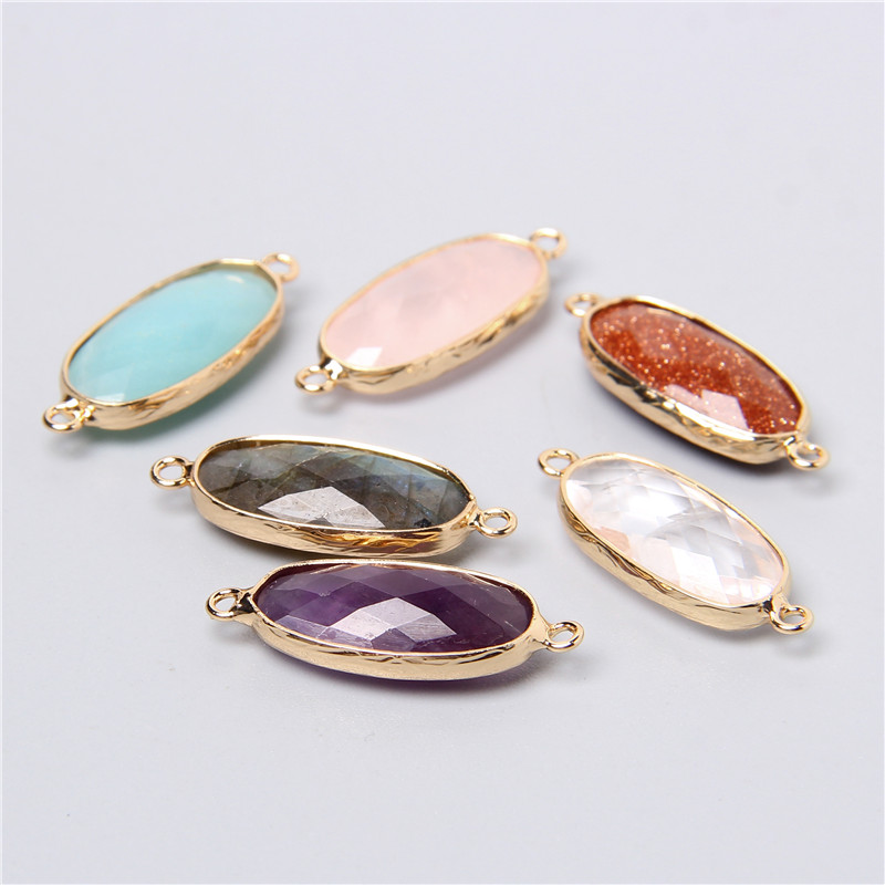 2pcs 10X26mm Natural Double Lo - Crystal Pendant Necklace Natural Stone review and price