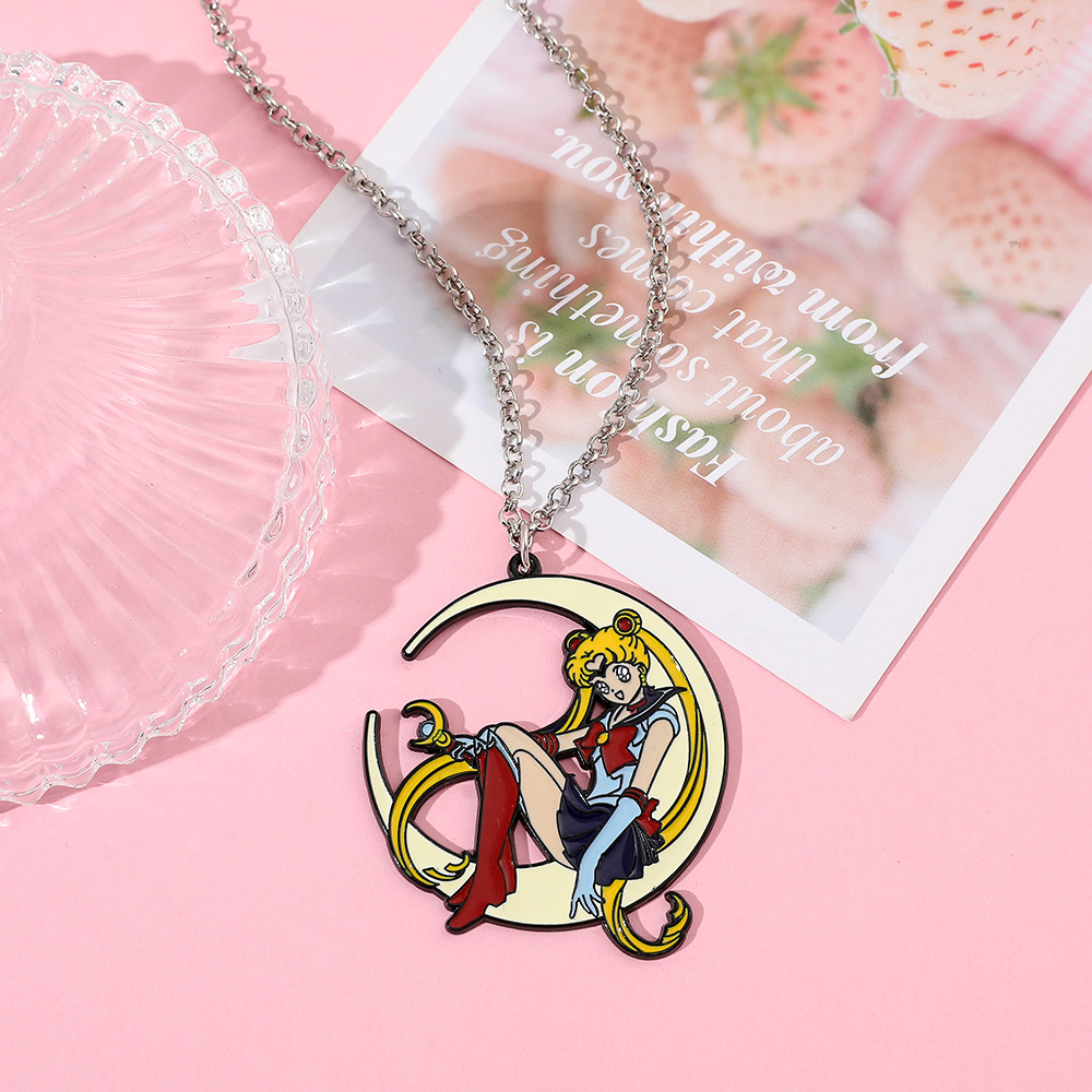 Sweet Anime Metal Enamel Neckl - Anime Pendant Necklace review and price