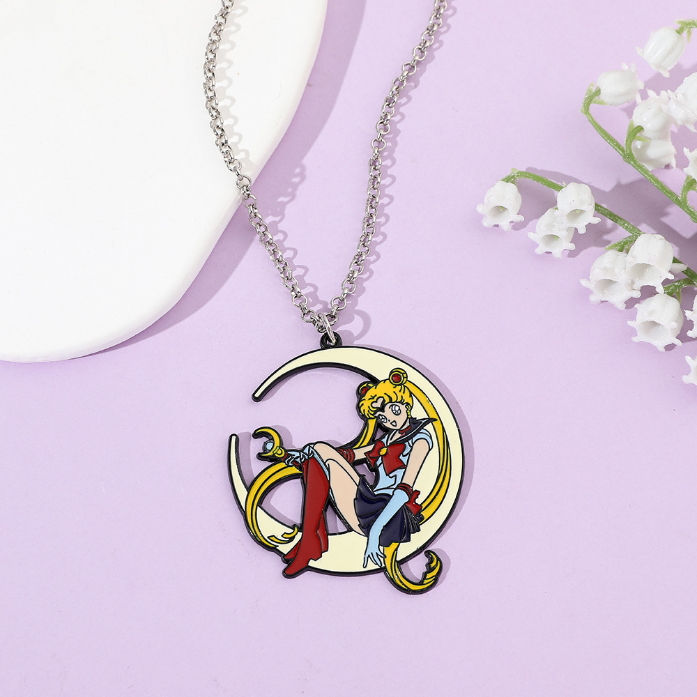 Sweet Anime Metal Enamel Neckl - Anime Pendant Necklace review and price
