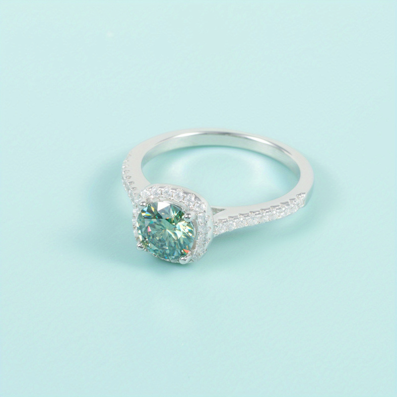 1PC 1/2/3 CARAT Round Cut Gree - Moissanite Engagement Ring 1 Carat review and price