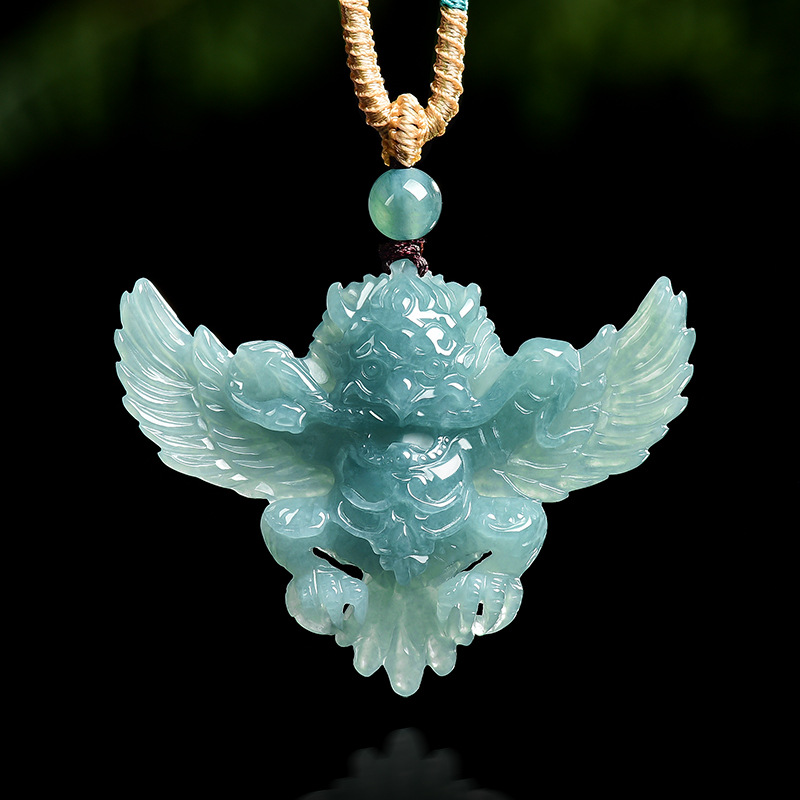 Real Natural Emerald Jade Blue - Necklaces review and price
