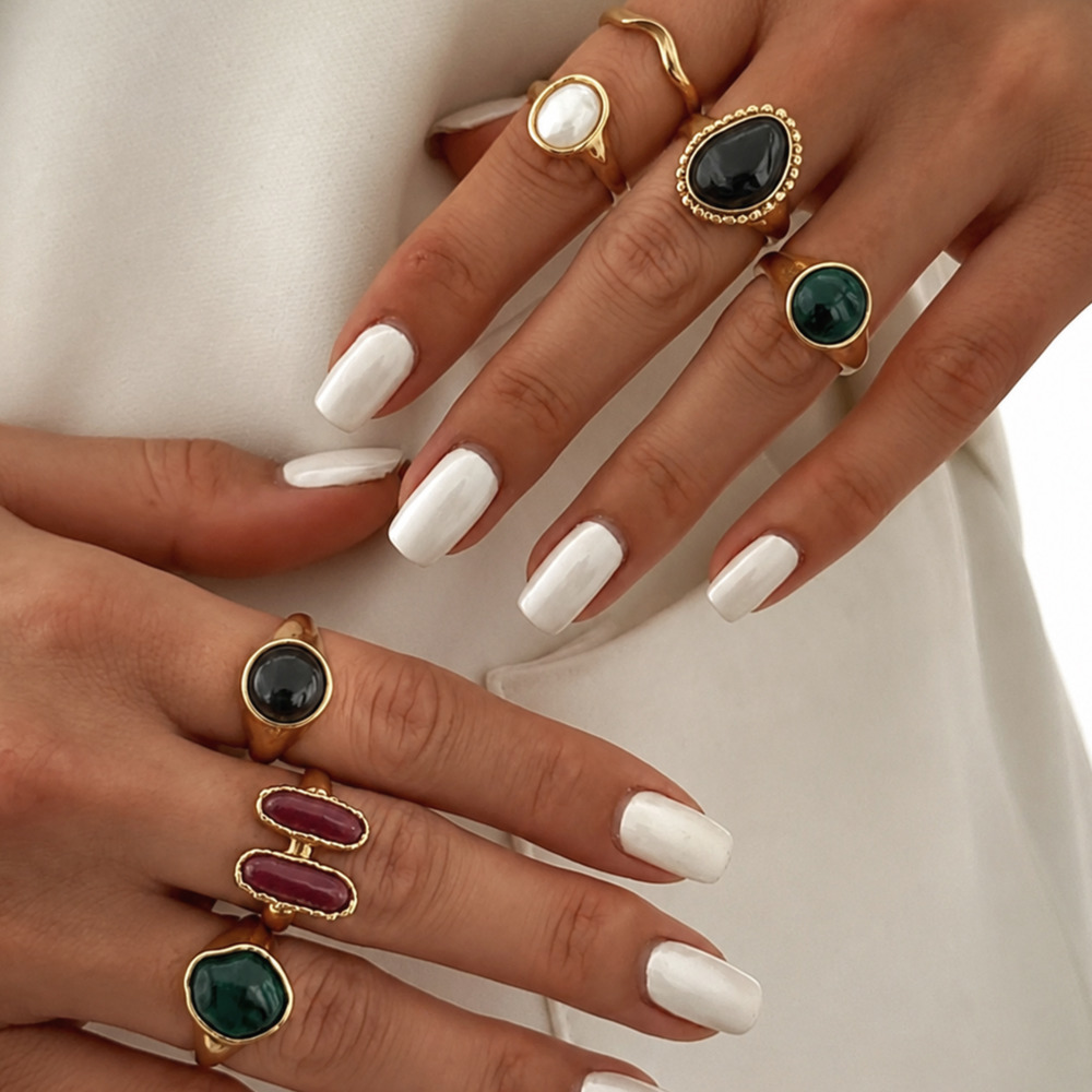 IngeSight.Z 7Pcs/Set Punk Tren - Vintage Punk Knuckle Rings Set review and price